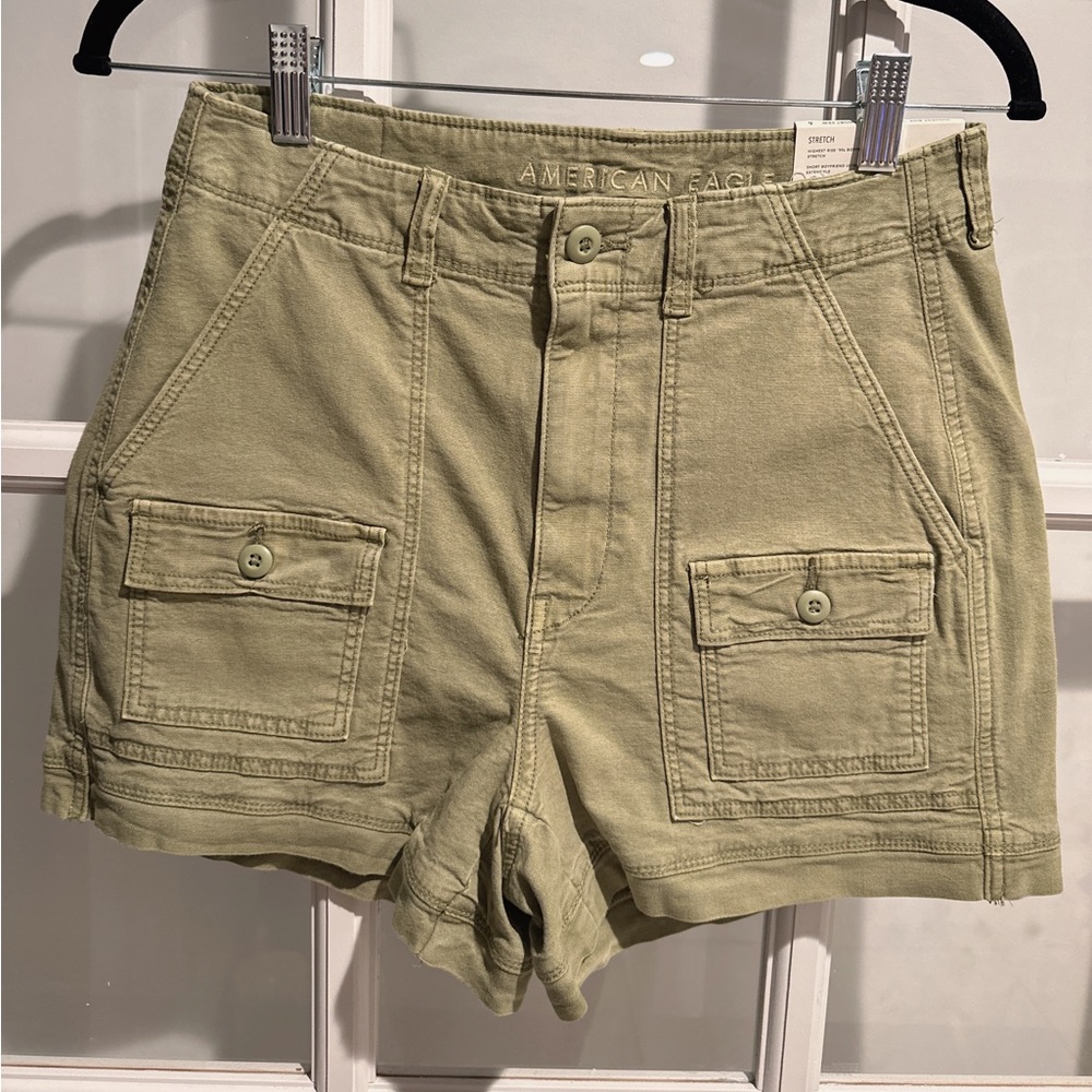 🤎AMERICAN EAGLE🤎 Cargo stretch denim sage washed shorts ❤️‍🔥